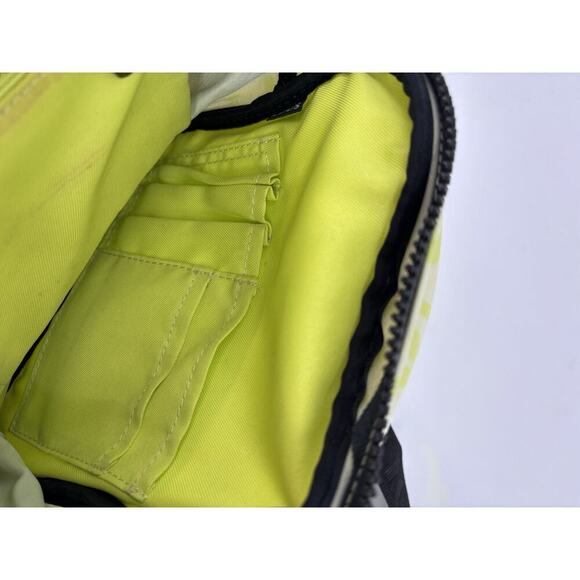 Tous Crossbody Bag Lime Green White Kaos Messenger Nylon Zip Pockets Bear Charm - Picture 13 of 16